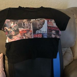 Black chiffon blouse